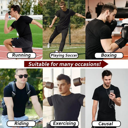 Men'S Sauna Suit T-Shirt Heat Trapping Sweat Compression Vest Shapewear Top Gym Exercise Shaper Belly Control Fat Burn Shirt